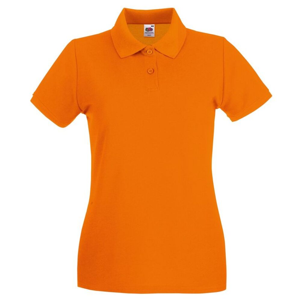 Fruit of the Loom Womens/Ladies  Cotton Pique Lady Fit Polo Shirt / Orange